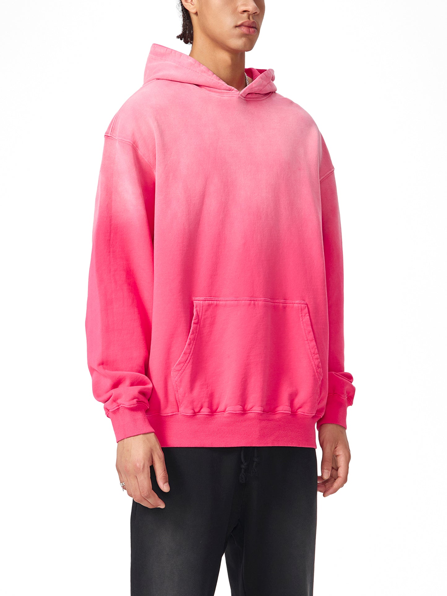 Nuuz Art/ Taiaha and Kauae Print Acid Wash Oversized Hoodie