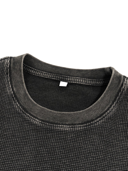 Waffle-Texture Washed Boxy Nuuz Art Graffiti Tee