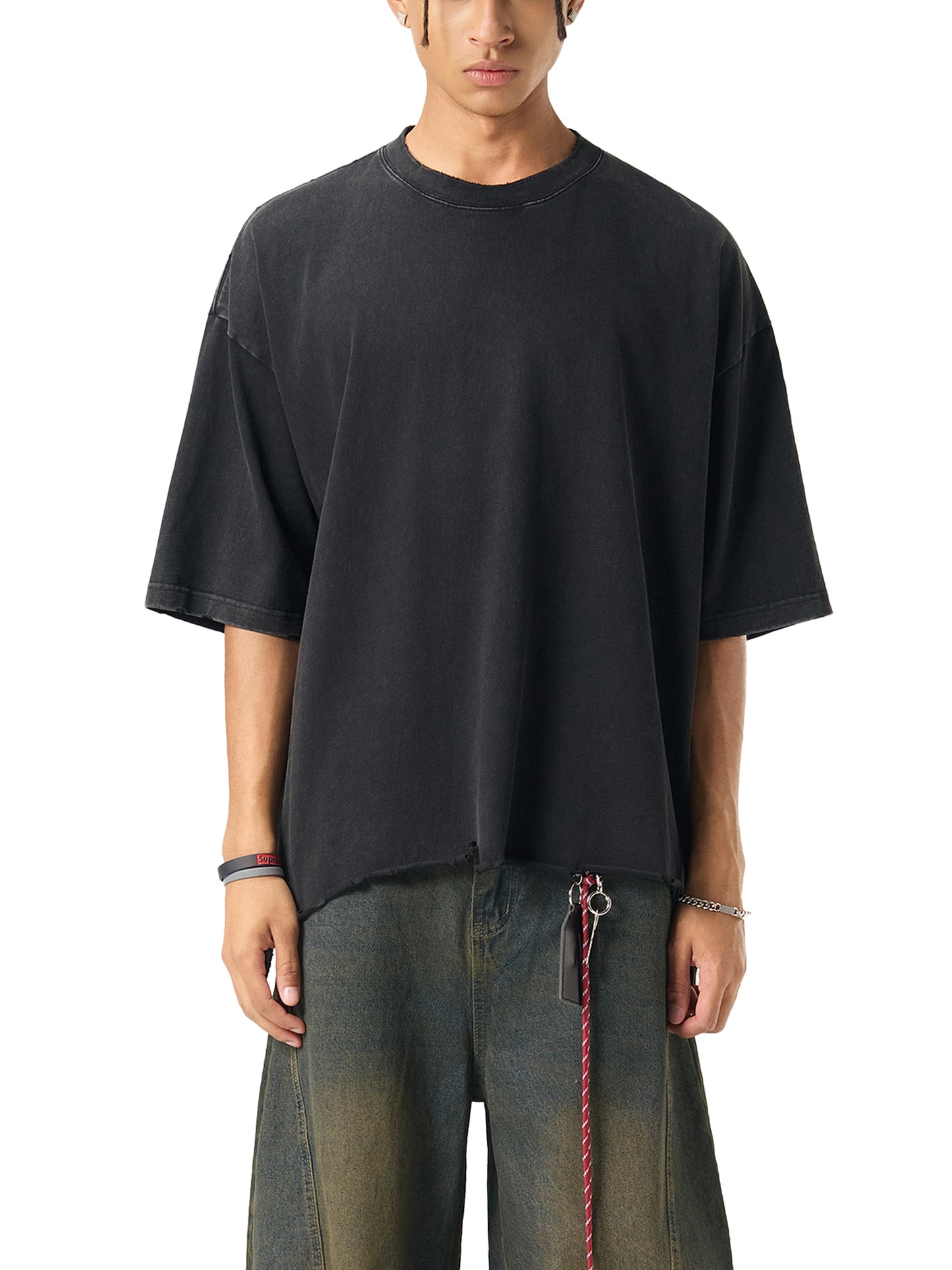 InkAddict Men’s Raw-Hem Box Tee