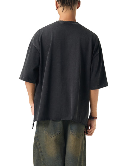 InkAddict Men’s Raw-Hem Box Tee