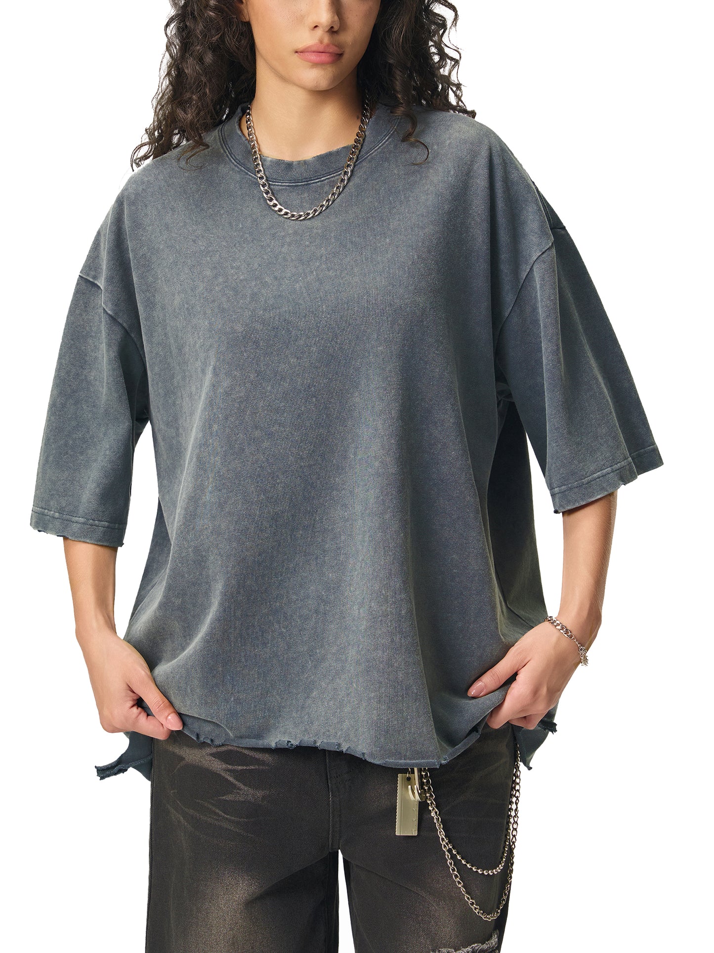 InkAddict Men’s Raw-Hem Box Tee
